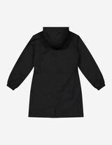 płaszcz - material hydrofobowy - czarny