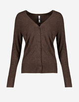 Gebreid vest - Viscose - donkerbruin