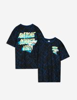 Tricou - Imprimeu pe spate - Albastru inchis