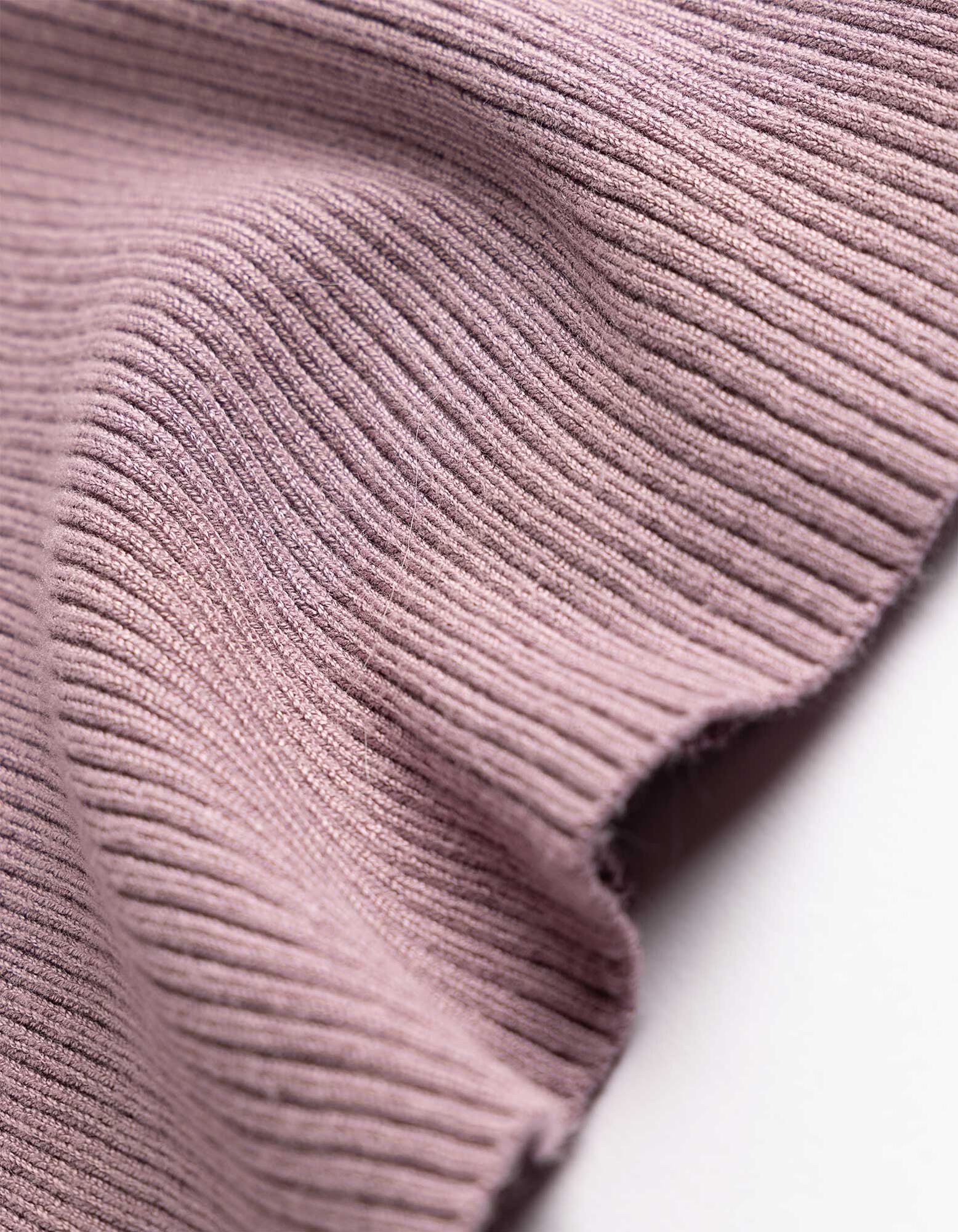 Pullover - Rippenstruktur - Lila