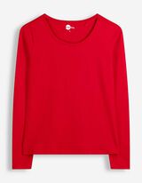 Langarmshirt - Baumwolle - Rot