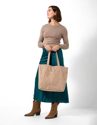 Bucket bag - Corduroy - Beige