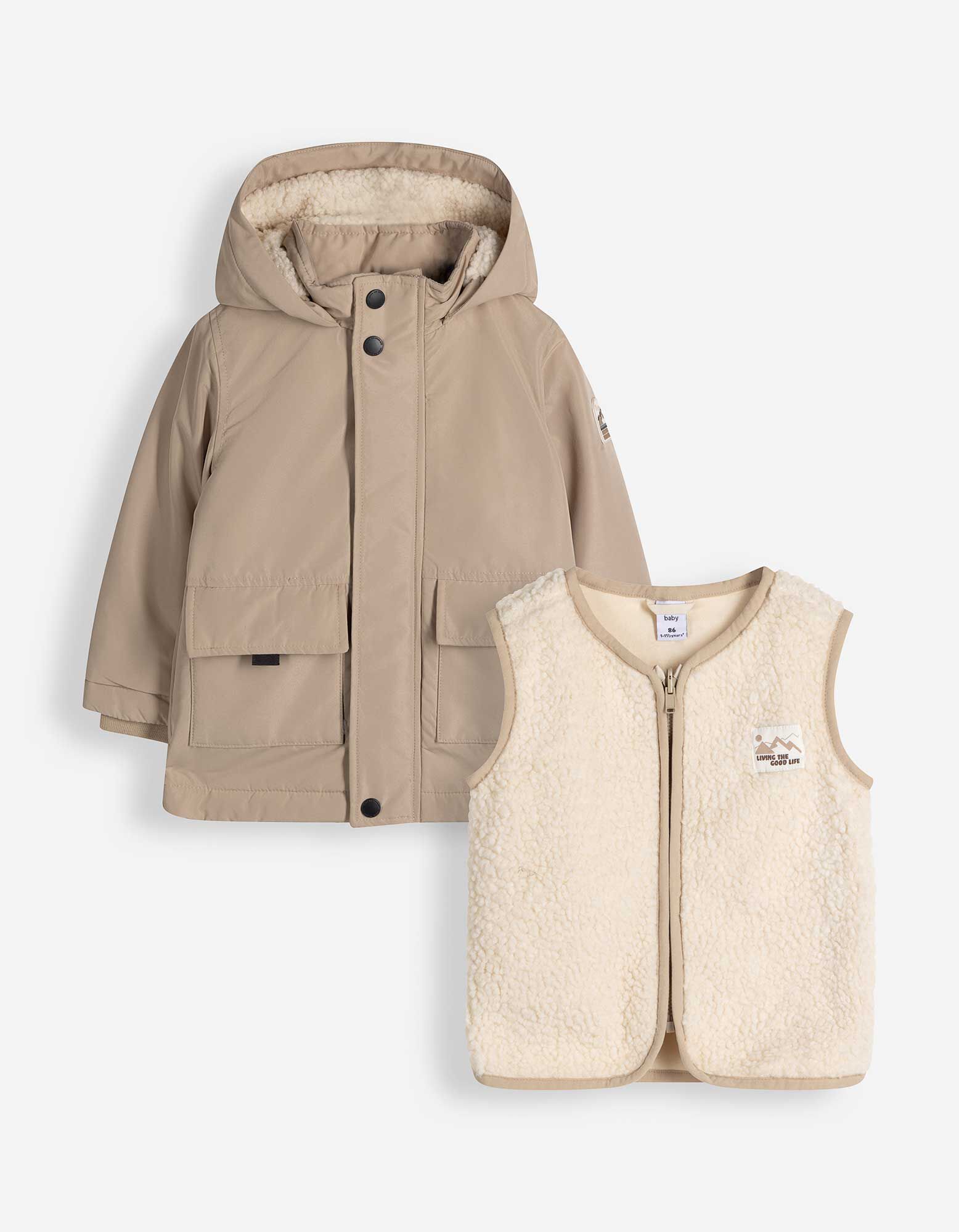 Parka et gilet -  Veste 3-en-1 - beige