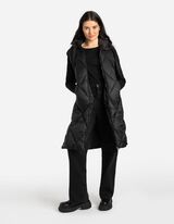 Ilga liemenė - Gobtuvas su įvertu raišteliu - juodas