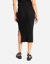 Midisukňa - Jednofarebný - cierna