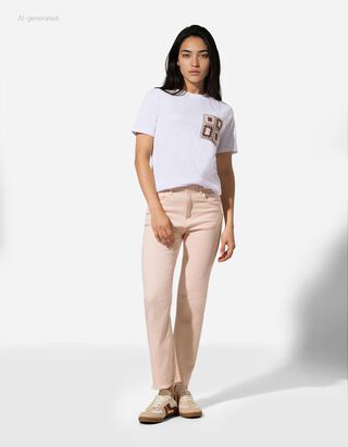 Hose - Flared Fit - rosa