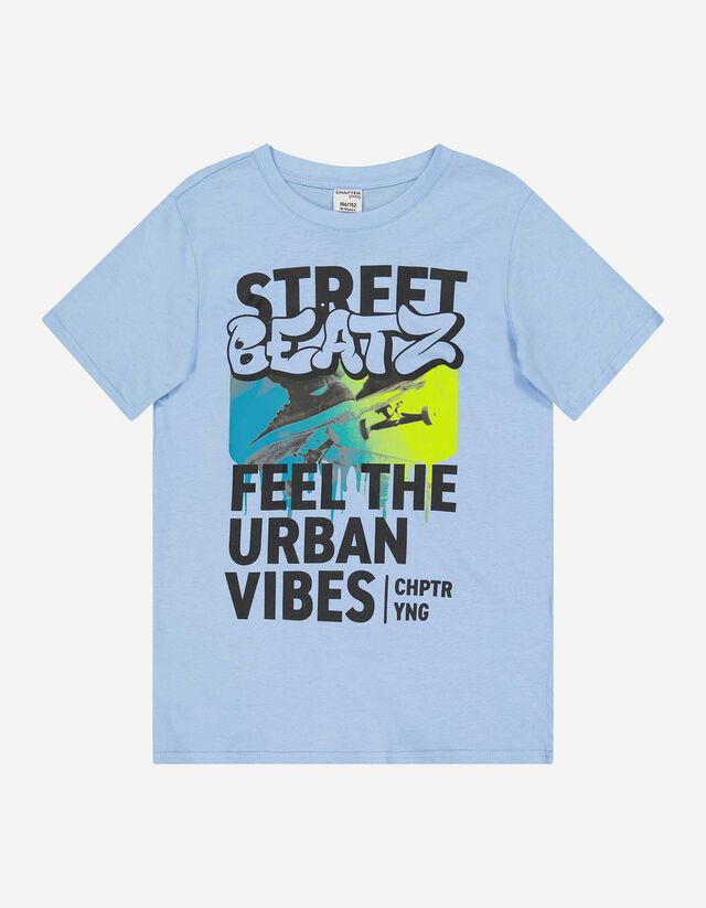T-shirt - Stampa - celeste