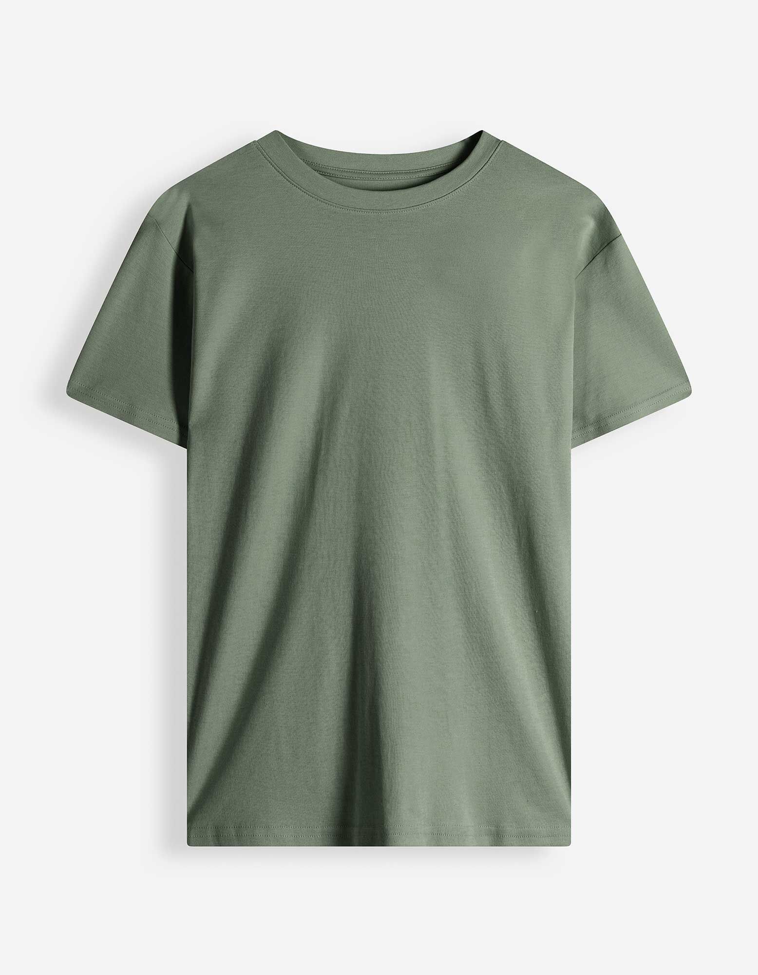 T-Shirt - Oversized Fit - Dunkelgr&uuml;n