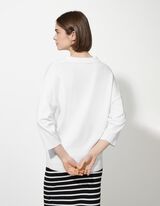 Pullover - Viskose-Mix - weiß