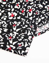 Ko&scaron;eľov&aacute; bl&uacute;zka - Kvetovan&yacute; vzor - cierna