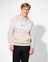 Trikotažinis megztinis - Spalvų blokavimas - smelio spalvos