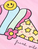 Topp - tr&uuml;kis - roosa