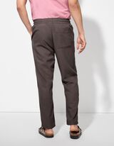 Hlače - Lanena me&scaron;anica - bez