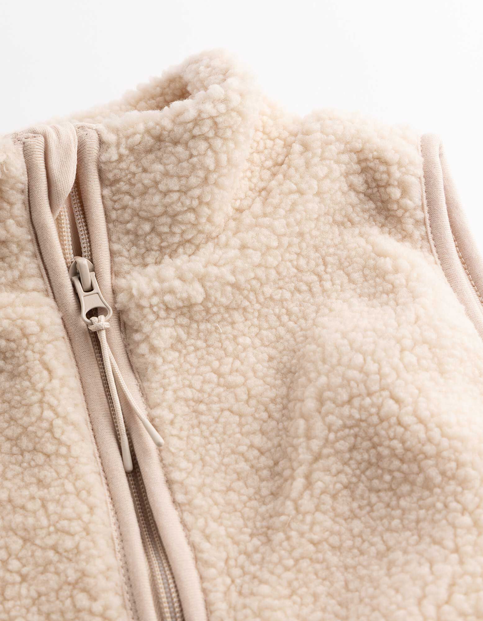 Weste - Teddyfell - Beige