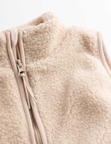 Weste - Teddyfell - Beige