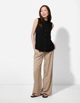 Bluse - einfarbig - schwarz