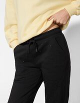 spodnie joggingowe - ozdobne kamyki - czarny