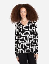 Overhemdblouse - V-hals - zwart