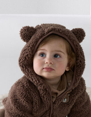Jacke - Teddyfell - Braun