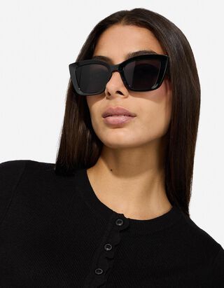 Sonnenbrille - cateye - schwarz