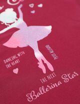 Maglia a manica lunga - Stampa glitterata - lilla scuro