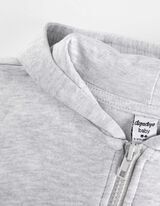 Dukserica sa kapuljačom - Prednji džep - svetlo-siva