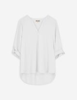 Blouseshirt - Linnenmix - wit