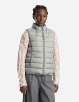 Prošívaná vesta - Stojáček - tmave zelena