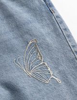 Jeans - Stickereien - blau