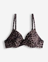 Bikinitop - Leopardenmuster - Braun
