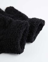 Handschuhe - Plüsch - schwarz