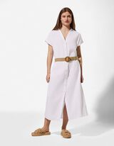 Kleid - einfarbig - wei&szlig;