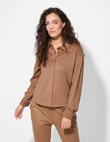 Bl&uacute;z - Vel&uacute;r ut&aacute;nzat - barna