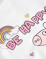 Bluză de corp cu mânecă lungă - Peppa Pig - Alb