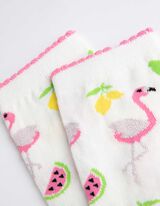 skarpety - wz&oacute;r na całej powierzchni - bialy