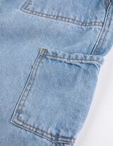 Cargo nadrág - Széles szárú - vilagoskek