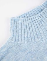 Megztinis - Kaklo iškirptė - sviesiai melynas