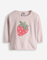 Sweatshirt - Applikation - rosa