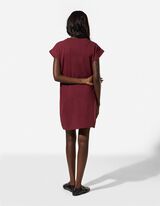 Kleid - gerade geschnitten - Dunkelrot