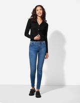 Strickjacke - Aufgesetze Taschen - schwarz