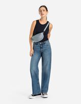 Övtáska - Bőrhatású - türkiz