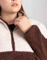 Dukserica sa kapuljačom - Pli&scaron;ano krzno - tamno-braon