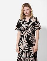 Kleid - Seitenschlitz - schwarz