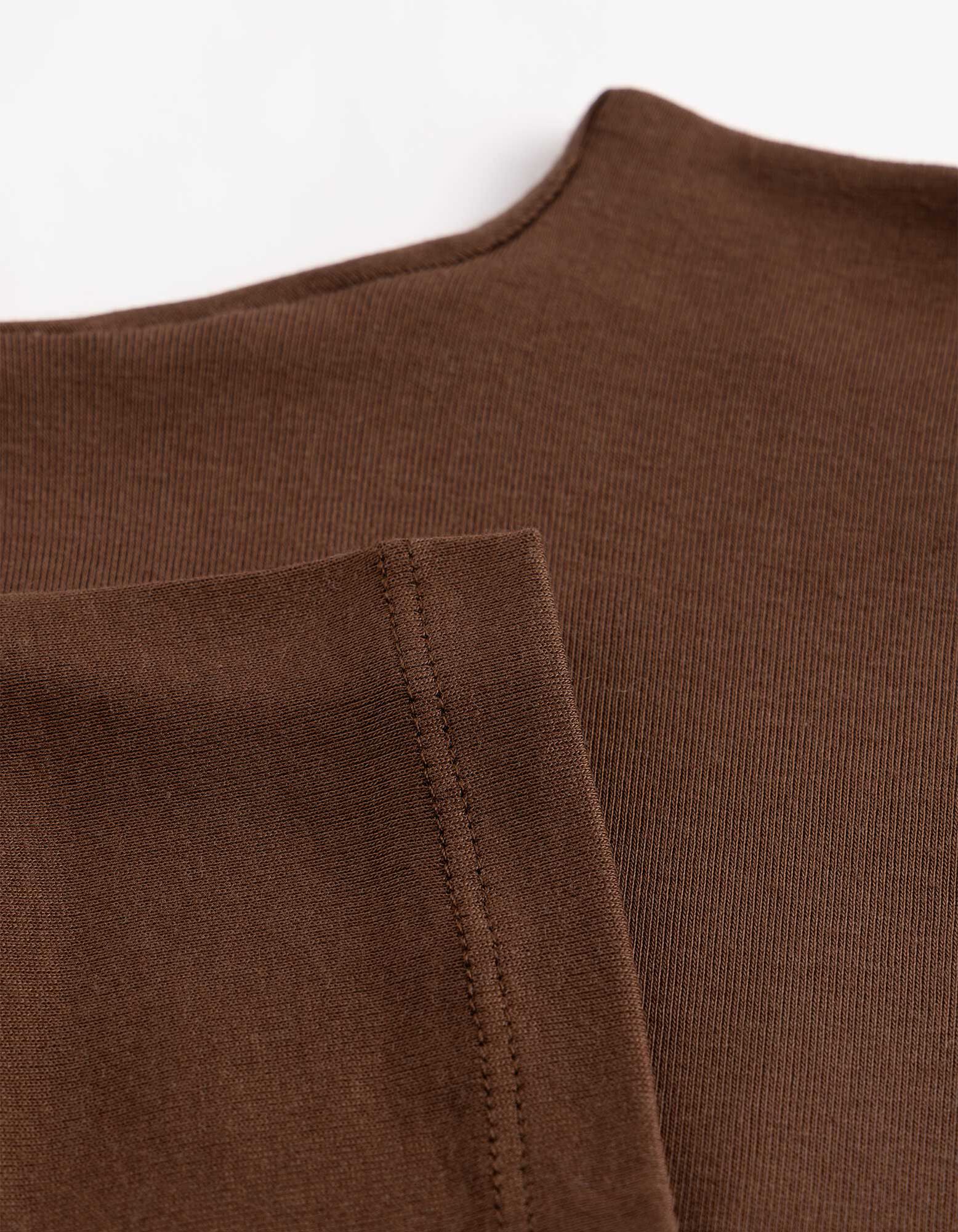 T-Shirt - Modal-Anteil - Braun