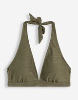 Bikinitop - Strukturiertes Material - dunkelgr&uuml;n