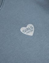 Sweatshirt - Glitzerprint - türkis