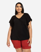 Blusenshirt - Viskose-Mix