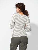 Mar&scaron;kinėliai ilgomis rankovėmis - Mezginys stulpeliu - baltas