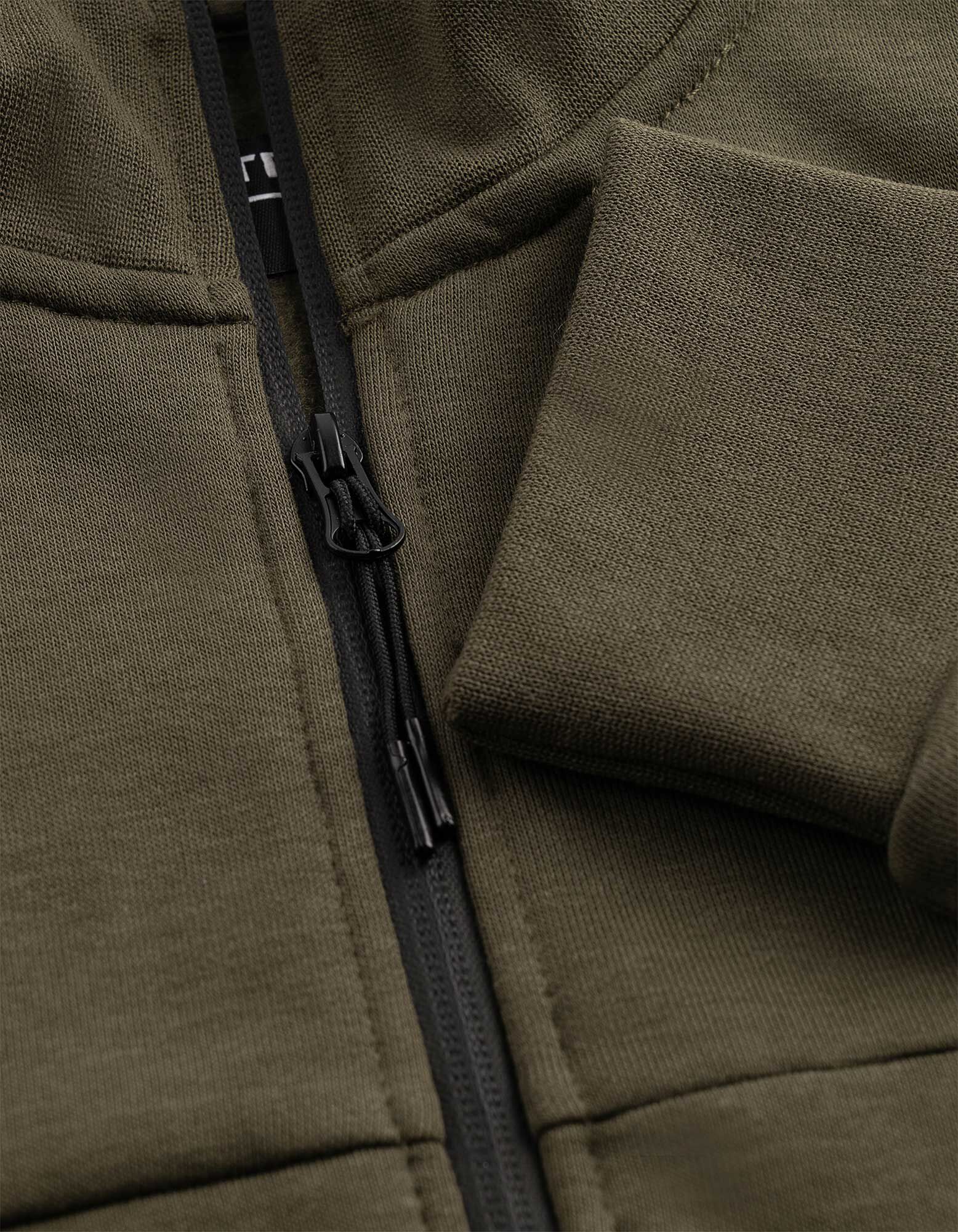 Strickjacke - Stehkragen - Khaki