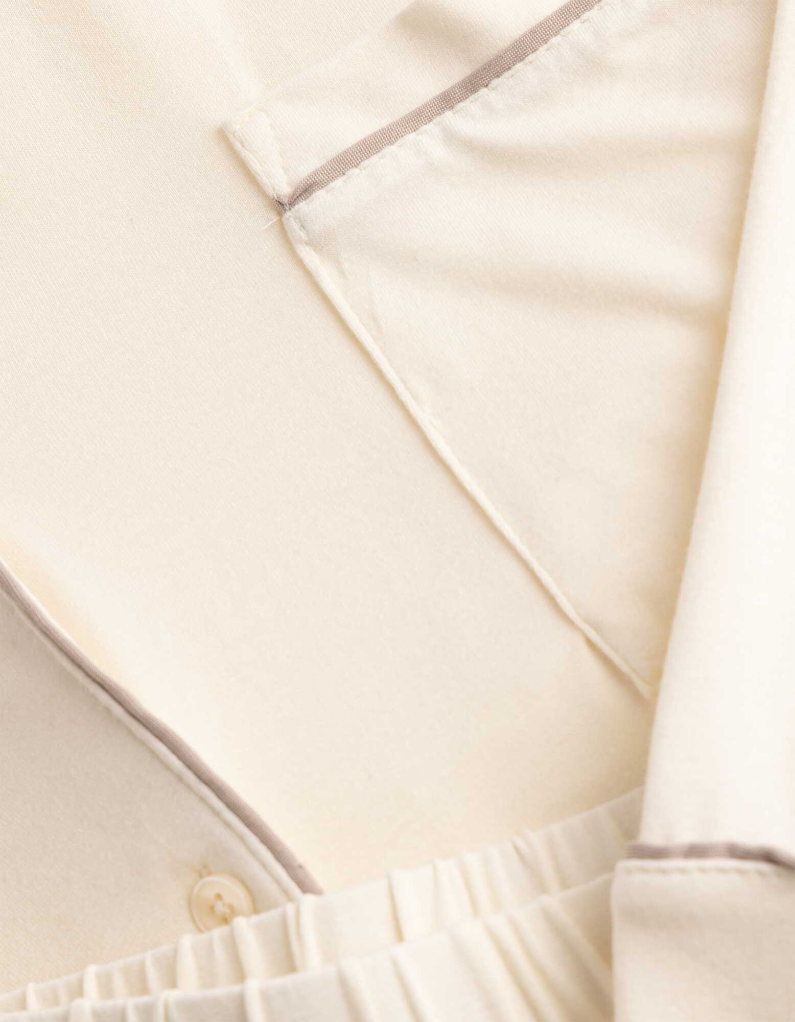 Pyjama Set aus Shirt und Hose - Viskose-Mix - Hellgelb